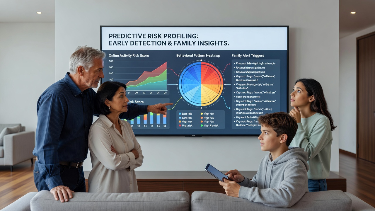 Diagram van risicoprofilering gekoppeld aan familieondersteuning